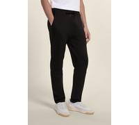 Larsson & Co Men's Pique Interlock Turn Up Jogger in Black | Size: Medium Larsson & Co Black M