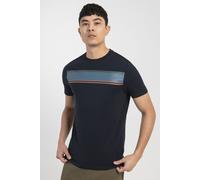 Larsson & Co Men's Printed Stripe T-Shirt in Navy | Size: Medium Larsson & Co Navy M