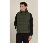 Larsson & Co Men's Sigvard - Hooded Puffer Gilet in Khaki | Size: Medium Larsson & Co Khaki M