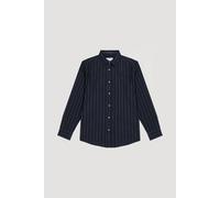Larsson & Co Men's Stripe Long Sleeve Shirt in Navy | Size: Medium Larsson & Co Navy M