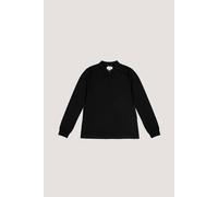 Larsson & Co Men's Textured Long Sleeve Polo in Black | Size: Medium Larsson & Co Black M