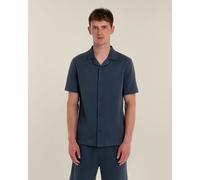 Larsson & Co Sven - Soft-Touch Short Sleeve Shirt - M - Light Navy
