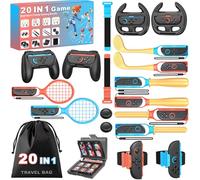Larstylee 20 in 1 Switch 2 Sports Accessories Bundle Pack, Switch Sports Games Family Party Kit with Carry Bag & 24 Game Card Case for Christmas Gift