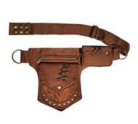 Larswon Renaissance Bag Leg Bag for Women Renaissance Belt Festival Bag Hip Bags for Women Thigh Bag, Coffee, M