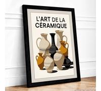 L'Art de la Céramique Framed Wall Art Print A3 Black