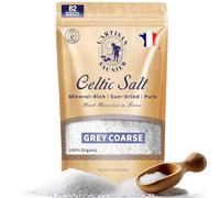 L'Artisan Saunier French Celtic Salt Organic Coarse - Grey Coarse Sea Salt, 0.44lb - 7oz, Unrefined - French - Certified 100% Natural, Hand Harvested, Sun Dried (200g)