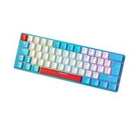 LARUISEE 62-Key T60 Russian Mechanical Keyboard, 60% Small Game Keypad, RGB Luminous, USB-C, Green/Red Switch, 62 Keys, RGB Russian Keypad