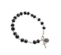 LARUISEE Multicolor Crystal Rosary Bracelet Hand Decorative Ornament Crafts Supplies For Christian Church Meditation Praying Gift Religious Jewelry