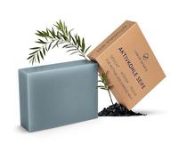 Larum Sports Activated Carbon Soap, activated charcoal soap against acne and pimples, African Black Soap 3x85g, Pack of 1