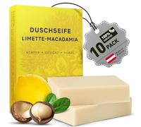larum sports All Natural Soap Bar for Men, Lime Macadamia All Over Body Bar, Shampoo Bar, 100% Natural Ingredients, Vegan, Cruelty Free, No SLS or Parabens, Gift for Him, 10x 85g