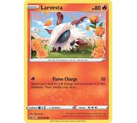 Larvesta 023/198 Common Pokemon Card (SWSH Chilling Reign) + 1x TitanCards® Toploader