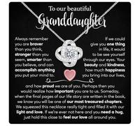 Larvincy Granddaughter Gifts From Grandma Grandpa, To My Granddaughter Necklace, Grandma Granddaughter Jewelry, Birthday Gift For Granddaughter, Graduation, Confirmation Gifts For Teenage Girl, Led