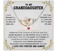 Larvincy Granddaughter Gifts From Grandma Grandpa - To My Granddaughter Necklace With Heartfelt Message & Elegant Box, Jewelry Gift For Birthday, Graduation, Valentines, Mothers Day, Christmas & More