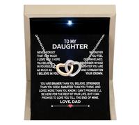 Larvincy Mothers Day Gifts For Daughter From Father - To My Daughter Necklace From Dad With Heartfelt Message & Elegant Box, Beautiful Gold Jewelry Gift From Love Daddy On Graduation Birthday Wedding