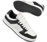 Larwen Women's Comfortable Casual Sneakers: Low-Top Cushioned Collar & Non-Slip Rubber Sole for Weekend Errands - Soft PU Leather & Chic Color-Blocking for Social Gatherings - for Comfort Seekers