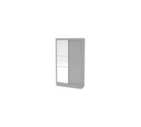 Lynx 2 Door Sliding Wardrobe With Mirror White & Grey Birlea Grey One Size