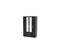 Larz 4 Door 2 Drawer Wardrobe With Mirror-Black