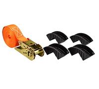 LAS 10299 Lashing Strap with Ratchet, with 4 Pieces. Edge Protection