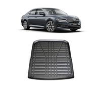 LAS Boot Liner for SKODA SUPERB SALOON 2015 ONWARDS Recyclable Plastic (TPE) Tailored Fit Car Floor Mat Protector Guard Tray Black Custom Fitted Accessory Dog Friendly Waterproof with Raised Edges