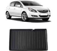 LAS Boot Liner for VAUXHALL CORSA D 2006-2014 Recyclable Plastic (TPE) Tailored Fit Car Floor Mat Protector Guard Tray Black Custom Fitted Dog Friendly Waterproof with Raised Edges