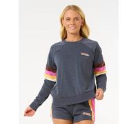 Las Dalias Raglan Crew Sweatshirt in Navy