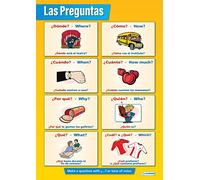 Las Preguntas | Language Learning Posters | Gloss Paper measuring 850mm x 594mm (A1) | Second Language Charts for the Classroom | Education Charts by Daydream Education