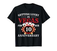 Las Vegas 10 Years Wedding Anniversary Trip 10 Years Married T-Shirt