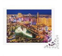 Las Vegas 1000-Piece Fantasy Recycled Cardboard Jigsaw Puzzle Educational Game Concentration Training Senior Enthusiasts Holiday Puzzle Activity 38x26cm/1000pcs