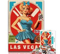 Las Vegas Blonde Puzzles for Teenagers 1000 Pieces,Decompressing Intellectual Educational Toy Birthday Present,Gifts,Wall Art 38x26cm