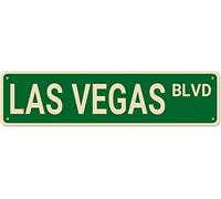 Las Vegas Blvd Street Sign, Las Vegas Sign Las Vegas Decor Las Vegas Gift, Funny Wall Decor For Home/Man Cave/Office/Farmhouse/Bedroom/Bar/Pub, Quality Metal Tin Signs 16X4 Inch