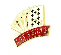 Las Vegas Cards Casino USA Metal Enamel Pin Badge