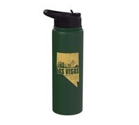 Las Vegas Coordinates Nevada Vintage Pride Stainless Steel Insulated Water Bottle