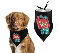 Las Vegas Dice Printed Dog Bandanas Pet Scarf Triangle Adjustable Kerchief Accessories for Cat Dog