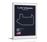 Las Vegas F1 Street Circuit Map Posters Poster Vintage Art, Wall Canvas, Decoration Aesthetic, Living Room, Kids Room Dormitory, Cafe, Bathroom, Suitable for Bedroom, Gym, Cool Classic 16x24inch(40x60