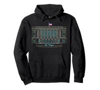 Las Vegas, hand drawing of the MOB Museum building, Nevada Pullover Hoodie