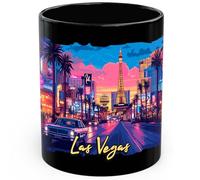 Las Vegas Nevada Ceramic Coffee Mug 11oz Sin City Vegas Lights - Tea Coffee Mug with Comfortable Grip - Unique Fun Gift Cup for Office or Home - Vibrant Long-Lasting Print ID44991