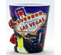Las Vegas Nevada Glitter Spin Dice Shot Glass