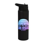 Las Vegas Nevada Skyline Vintage Pride Stainless Steel Insulated Water Bottle