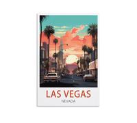 Las Vegas Nevada Vintage Travel Poster 12x18inch(30x45cm) Canvas Print for Living Room, Bedroom, Dorm, Home, Office Wall Decoration