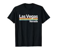 Las Vegas - Nevada - Worn Design Retro Stripes - Classic Value Graphic T-Shirt