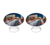 Las Vegas Night Cabinet Knobs, 2-Pack Silver Stainless Steel Drawer Pulls with Screws, Elegant Hardware for Dressers, Kitchen,Cabinets & Desks
