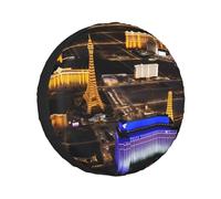 Las Vegas Night Christmas Single Axle Wheel Covers,Fits Tires Single Buckle For Rvs,Trucks,All Year Round