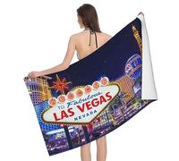 Las Vegas Night City Microfiber Bibulous Bath Towel (Horizontal Type) is Suitable for Bathing in The Beach