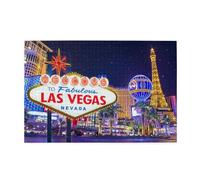 Las Vegas Night City Print Jigsaw Puzzle 1000 Pieces Wooden Puzzle Gifts For Adult Family Wedding Graduation Gift Vertical Version