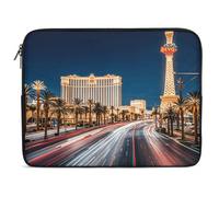 Las Vegas Night Laptop Sleeve 12inch Laptop Protective Case for Women Men Shockproof Computer Cover Portable Notebook Briefcases Computer Carrying Bag Lap Top Protector Compatible with Notebooks