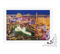 Las Vegas Night View_1 1000 Piece Jigsaw Puzzle As Interlocking Puzzles Personalised Jigsaws for Anxiety Relief Games during Family Puzzle Night 38x26cm/1000pcs