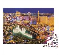 Las Vegas Night View 1000 Pc Thick Cardboard Premium Jigsaw Puzzle Set Family Lovers Concentration Training Fun Present 70x50cm/1000pcs