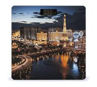 Las Vegas Night View Smart Body Weight, Highly Accurate Digital Weighing Scale with Large LCD Display, Durable Weight Scale for Home Use, Measures Weight Up to 400 Lb/180kg