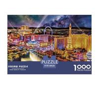 Las Vegas Night View Thick Sturdy Cardboard Excellent Brain Game, Suitable for Improving Mental Flexibility And Focus 38x26cm/1000pcs