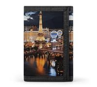 Las Vegas Night View Wallet,Credit Card Holder,Three-fold Wallet for Passport Covers, Purse Passport Bag for Men Women